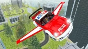 Flying Police Car Game game icon